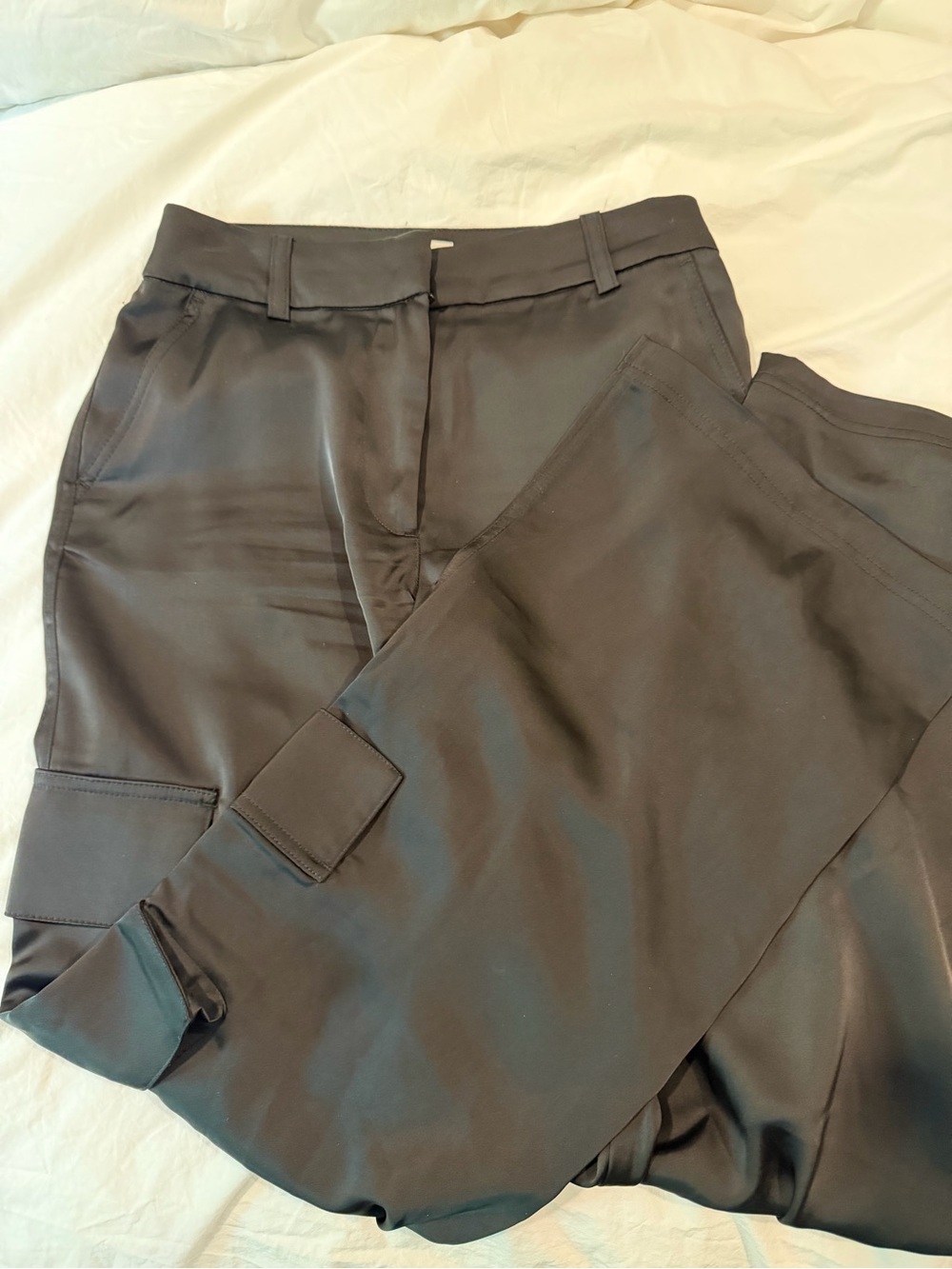 H&M Silk Cargo Pants